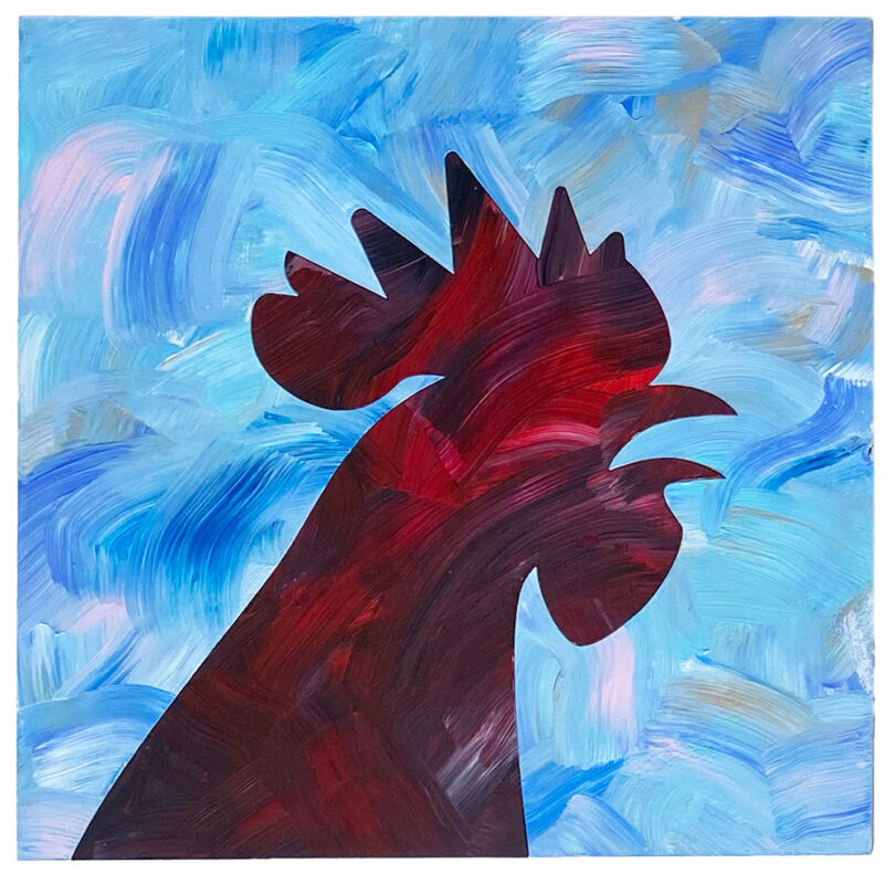 Laser  Cut: Left Red, 40 x 40 cm, price €175  