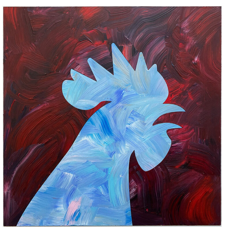 Laser  Cut: Left Blue, 40 x 40 cm, price €175  