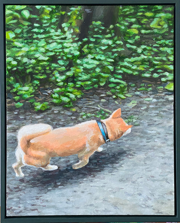 Kai - Acrylic on canvas board, 40 x 50 cm, price €600 including frame