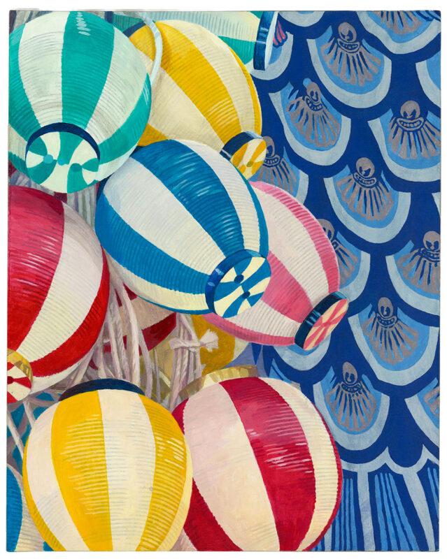 Lanterns And Koinobori, art print 50 x 60 cm, price € 180
