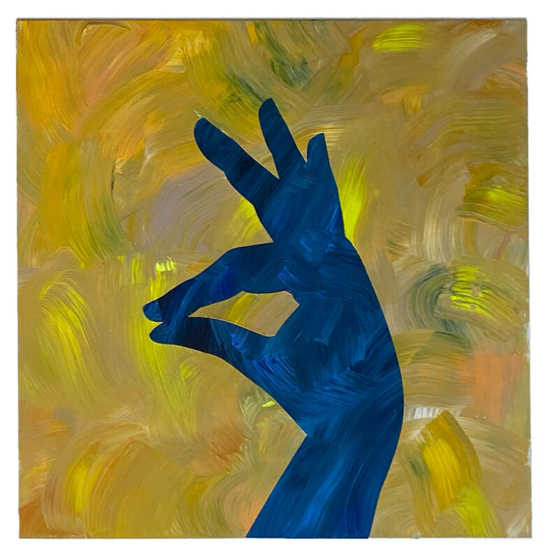 Laser  Cut: Right Blue, 40 x 40 cm, price €175  