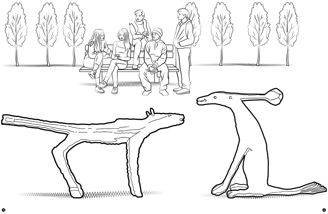 ArtZuid Coloring book: pages 12-13